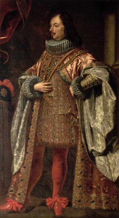 Vincenzo II Gonzaga, heerser van Mantua, gekleed in een mantel van de Orde van de Verlosser door Justus Sustermans